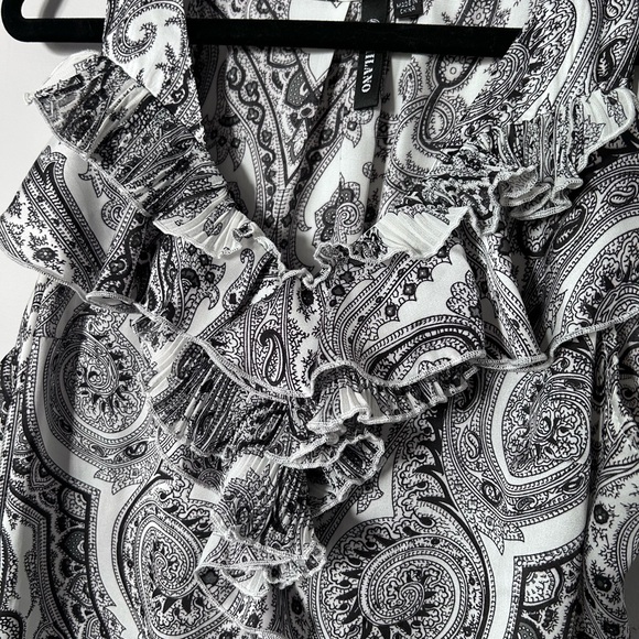 Milano Paisley Ruffle Top - Picture 4 of 7
